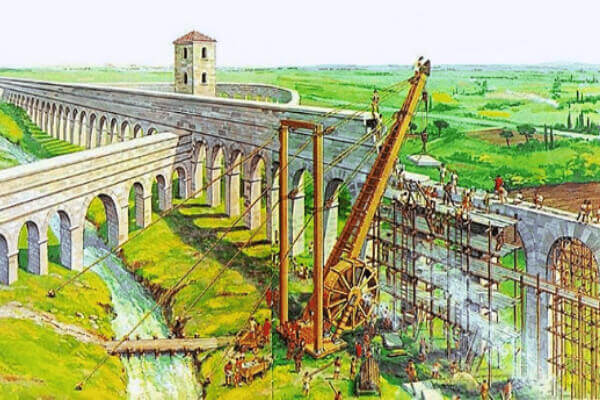 Proceso de construcción acueducto romano