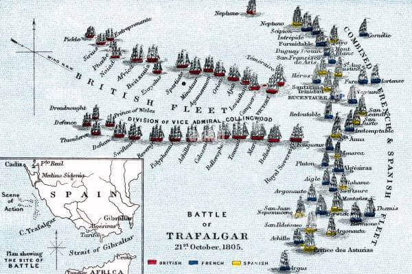tácticas batalla de Trafalgar