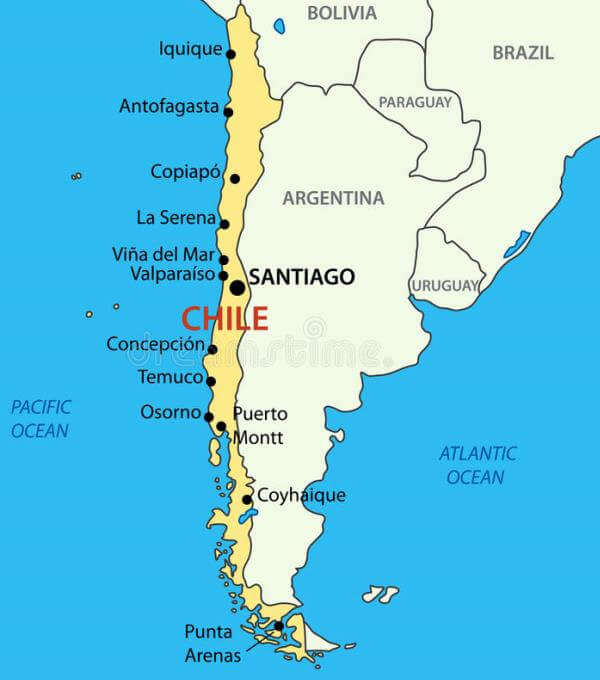 mapa de Chile orgien