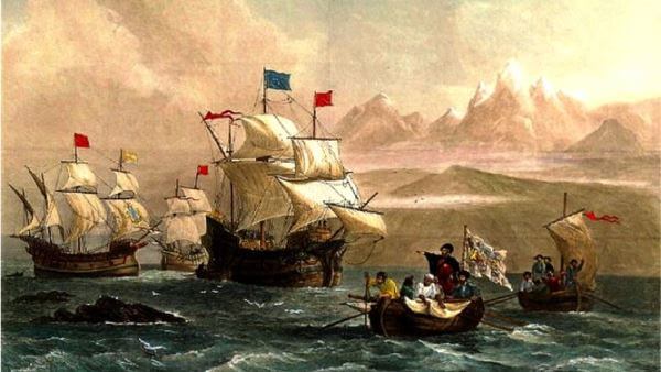 Barcos de la expedición de Fernando de Magallanes
