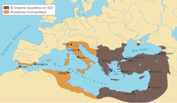 mapa imperio bizantino