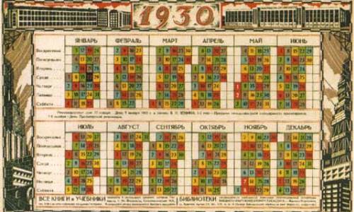 calendario soviéticos de 1930
