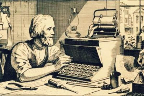 cuál es el origen de la máquina de escribir