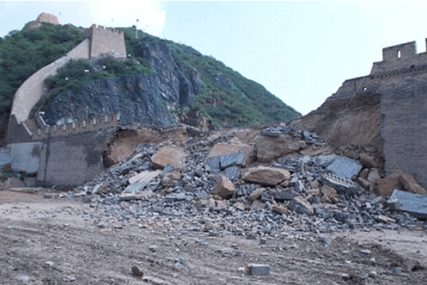 tramos muralla china - Restos destruidos de la Gran Muralla china